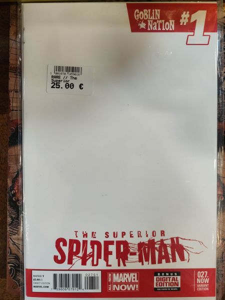 SUPERIOR SPIDER-MAN #27 (2014) -Blank- Goblin Nation #1 Marvel Comics
