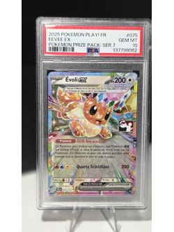 EEVEE EX 075 PSA 10 2025 POKEMON PLAY! PRIZE PACK SERIES 7 PSA 10 VF