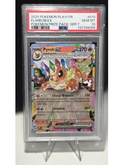 FLAREON EX 014 PSA 10 2025 POKEMON PLAY! PRIZE PACK SERIES 7 PSA 10 VF