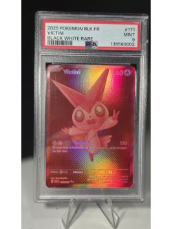2025 Pokémon Black Bolt Victini 171 Black White Rare PSA 9