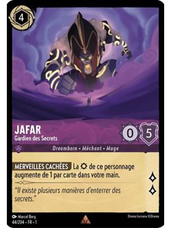 Lorcana - 1er Chapitre - Dr. Facilier - Jafar - Gardien des Secrets - 44