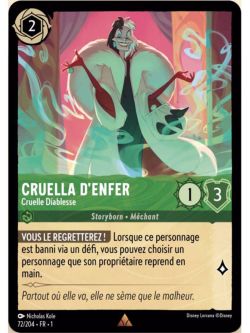 Lorcana - 1er Chapitre - Cruella d'enfer - Cruelle Diablesse - 72 - ERRATA