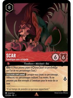 Lorcana - 1er Chapitre - Scar - Fanatique sans scrupule - 123