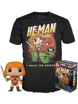 Funko Pop - Tee Masters of The Universe  Set Figurine et T-Shirt He-Man