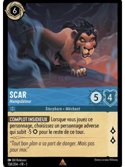 Lorcana - 1er Chapitre - Scar - Manipulateur - 158